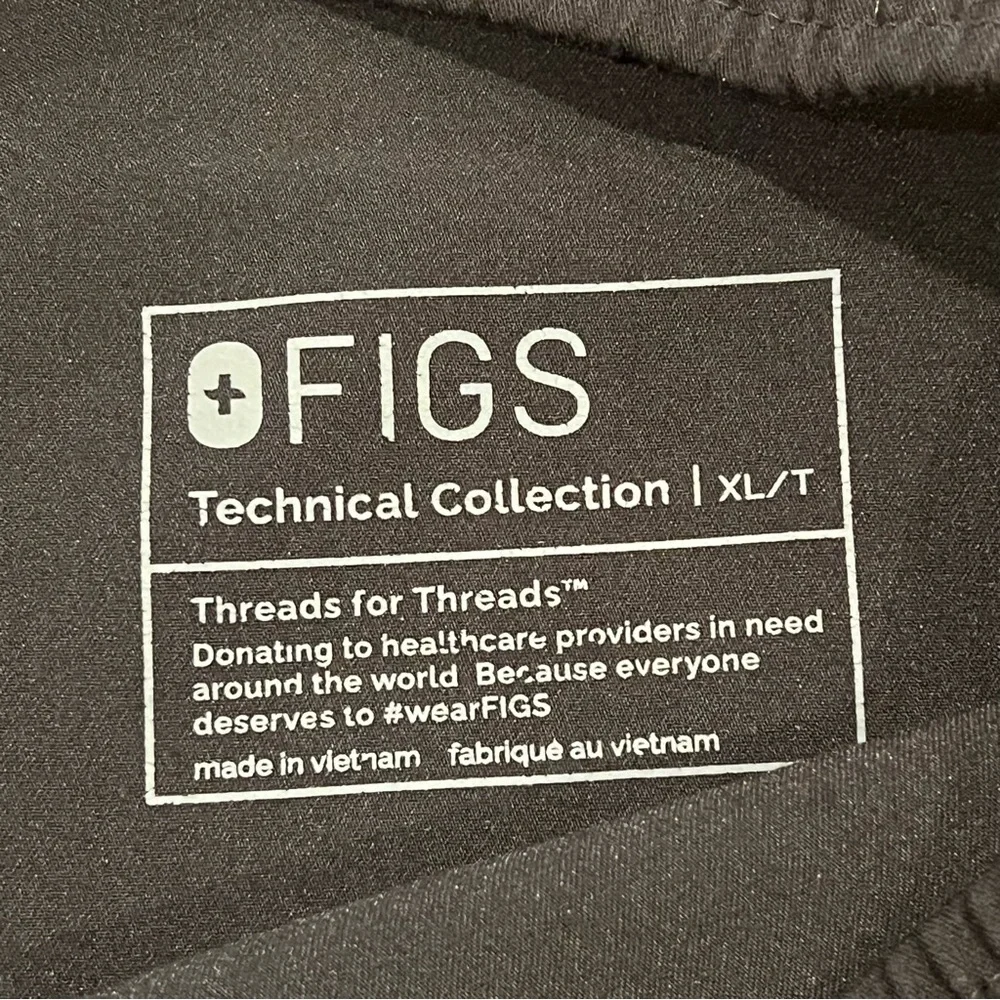 FIGS Men’s Tansen Jogger Scrub Pants Black XLT XL Tall Slim Fit Elastic Waist
